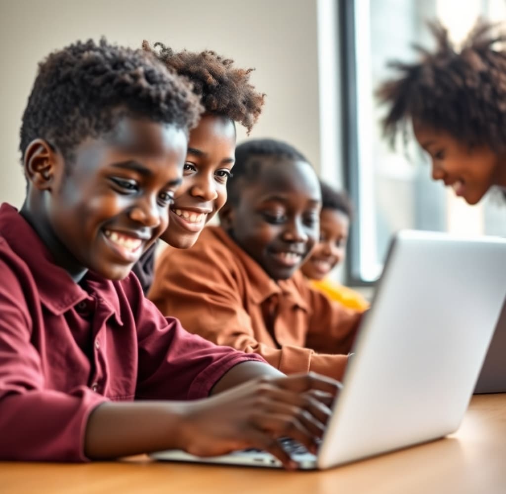 Children learning AI